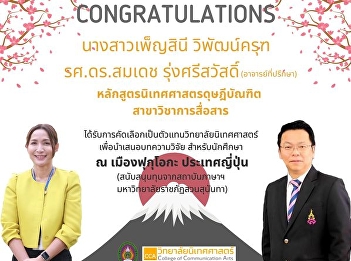 College of Communication Arts
congratulations With the scholarship
recipients of the year 2566 in
research!!!!