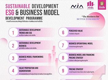 Students and interested persons are
invited to learn more about the
SUSTAIABLE DEVELOPMENT ESG & BUSINESS
MODEL course, creating a new business
framework and sustainable development.