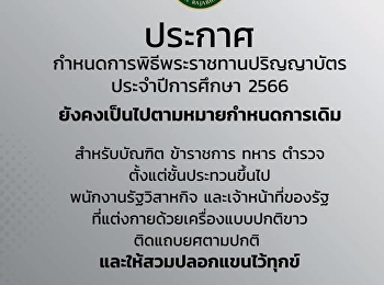 Notification to graduates of Suan
Sunandha University.