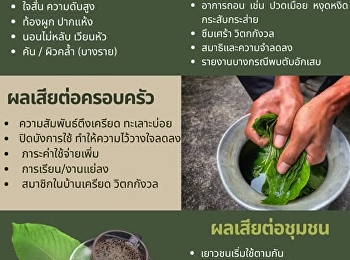 ทำสื่อให้ความรู้เกี่ยวกับน้ำกระท่อม
