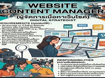 A digital media company is hiring a
Website Content Manager.