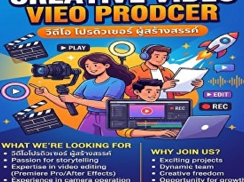 Digital agency is hiring a Creative
Video Producer.