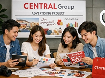 Students collaborated on an advertising
project with Central Group.